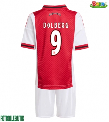 Ajax Kasper Dolberg #9 Hemmaställ Barn 2025-26 Kortärmad (+ Korta byxor)